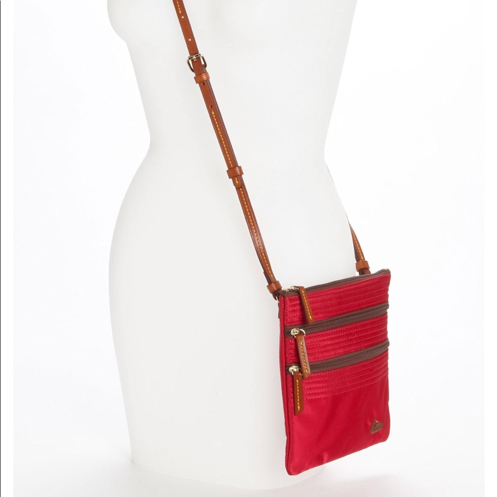 Dooney and Burke Red TrippleZip Crossbody Purse